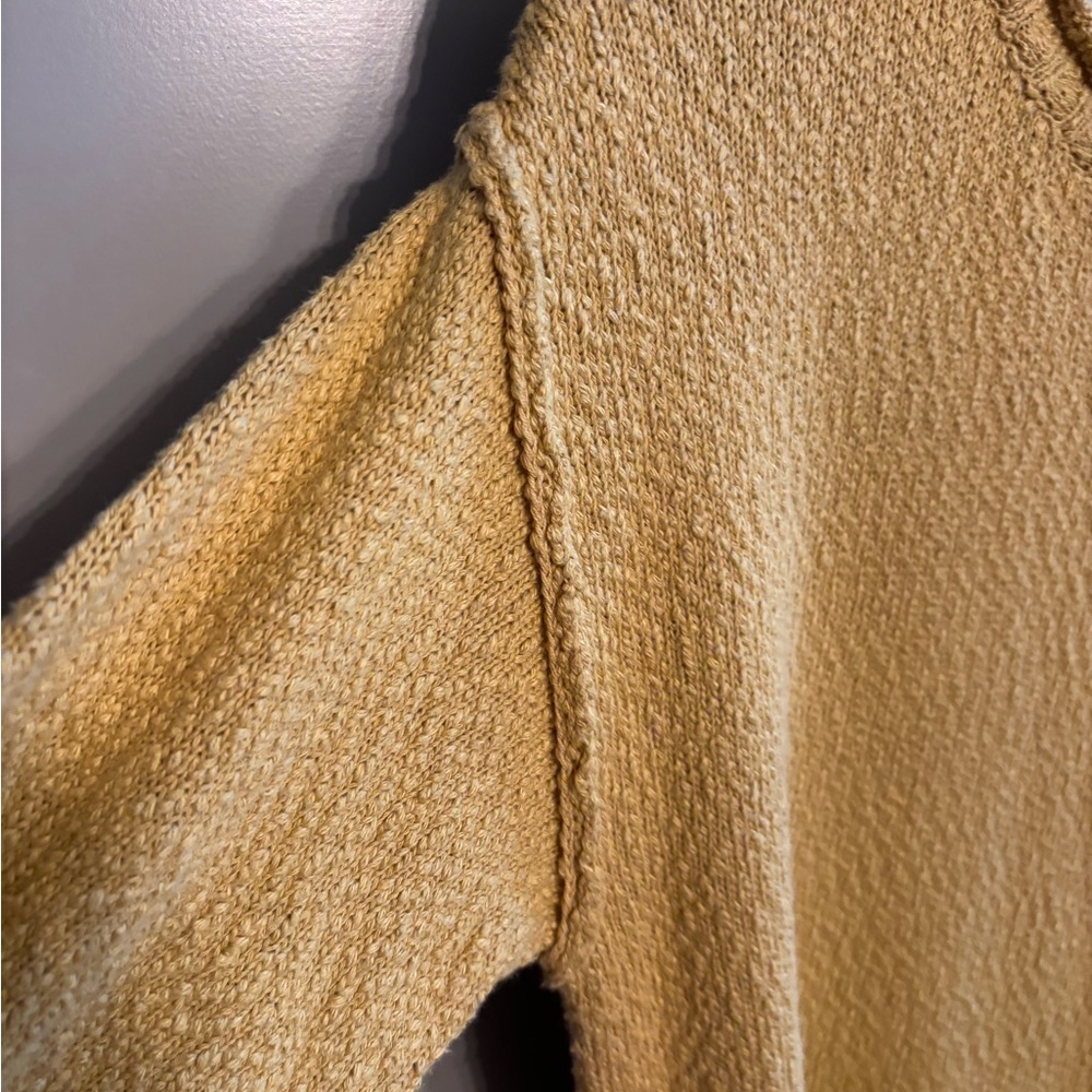 Free people beach Cozy Mustard Sweater tunic sz xs - Picture 3 of 6